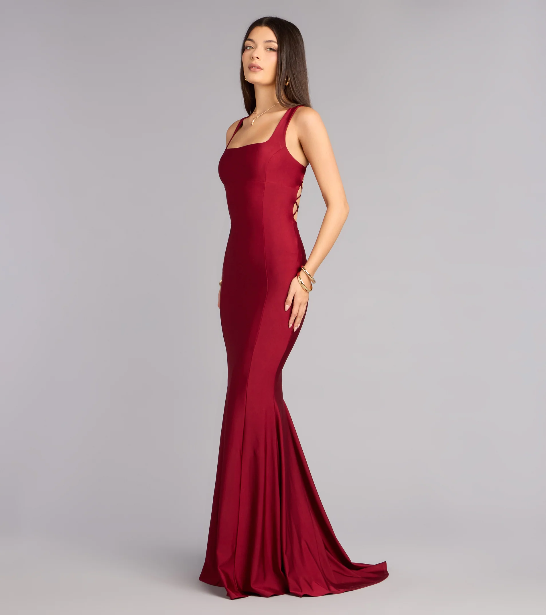 Karen Lace-Up Mermaid Formal Dress