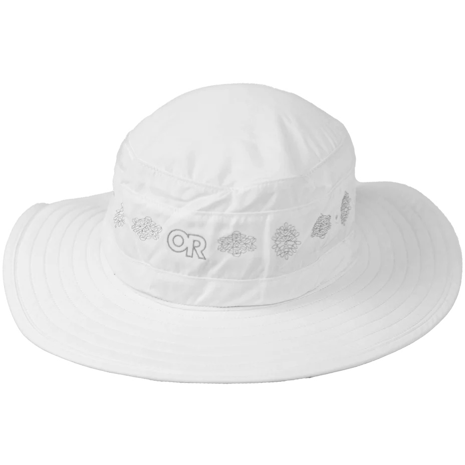 Outdoor Research Solar Roller Sun Hat Women - white-rice embroidery