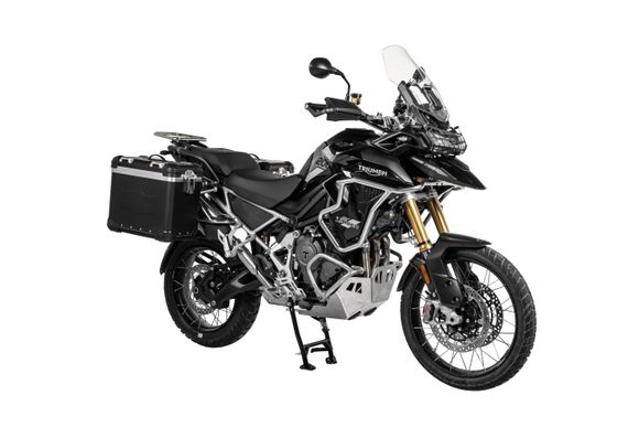 Touratech suitcase Complete kit ZEGA Evo 38/45 - Gray support included - Black anodizedRef: Trt01191A / 01-424-6837-0