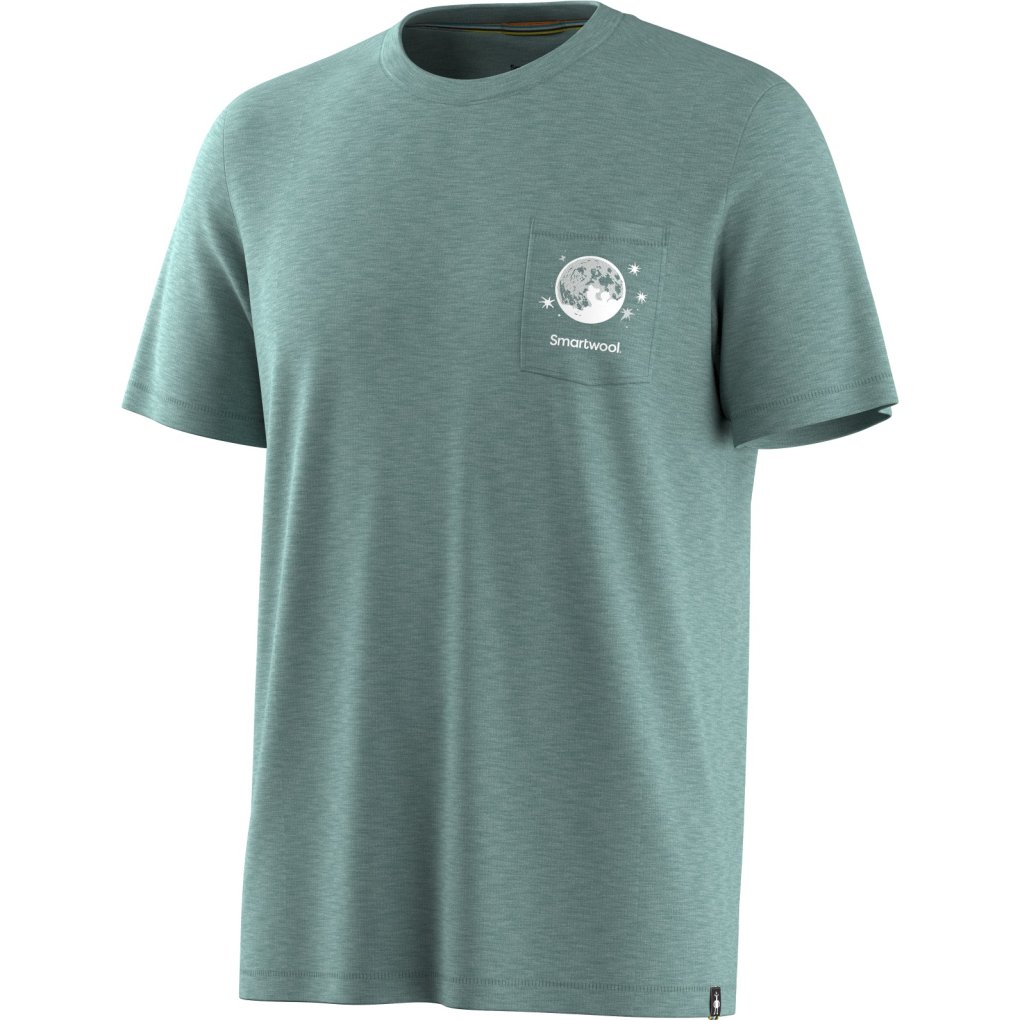 SmartWool Merino Hemp Blend Peak Pints Short Sleeve Graphic Tee Men - Q65 dusty teal