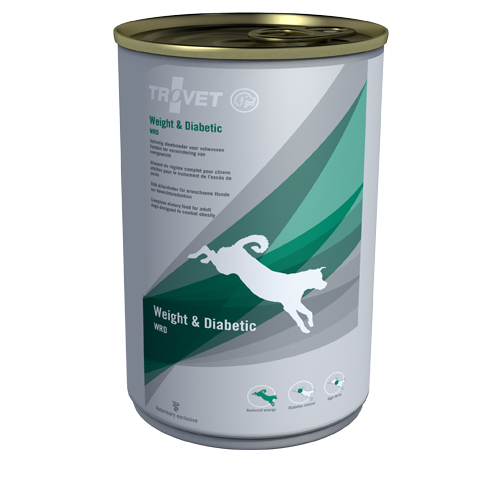 TROVET Weight & Diabetic WRD Dog - 6 x 400g Tins