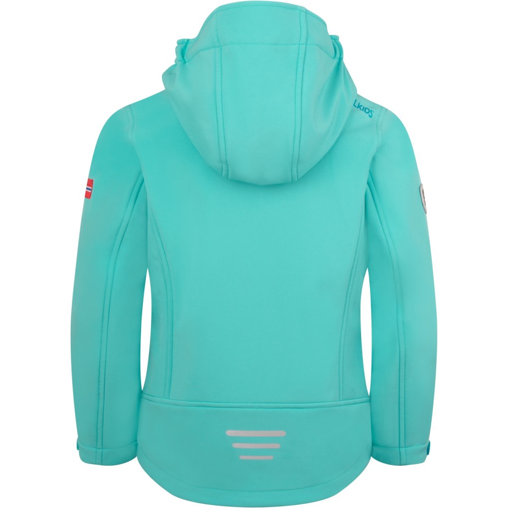 Trollkids Trollfjord Jacket Girls - Aqua Haze/Harbor Blue/Mellow Peach