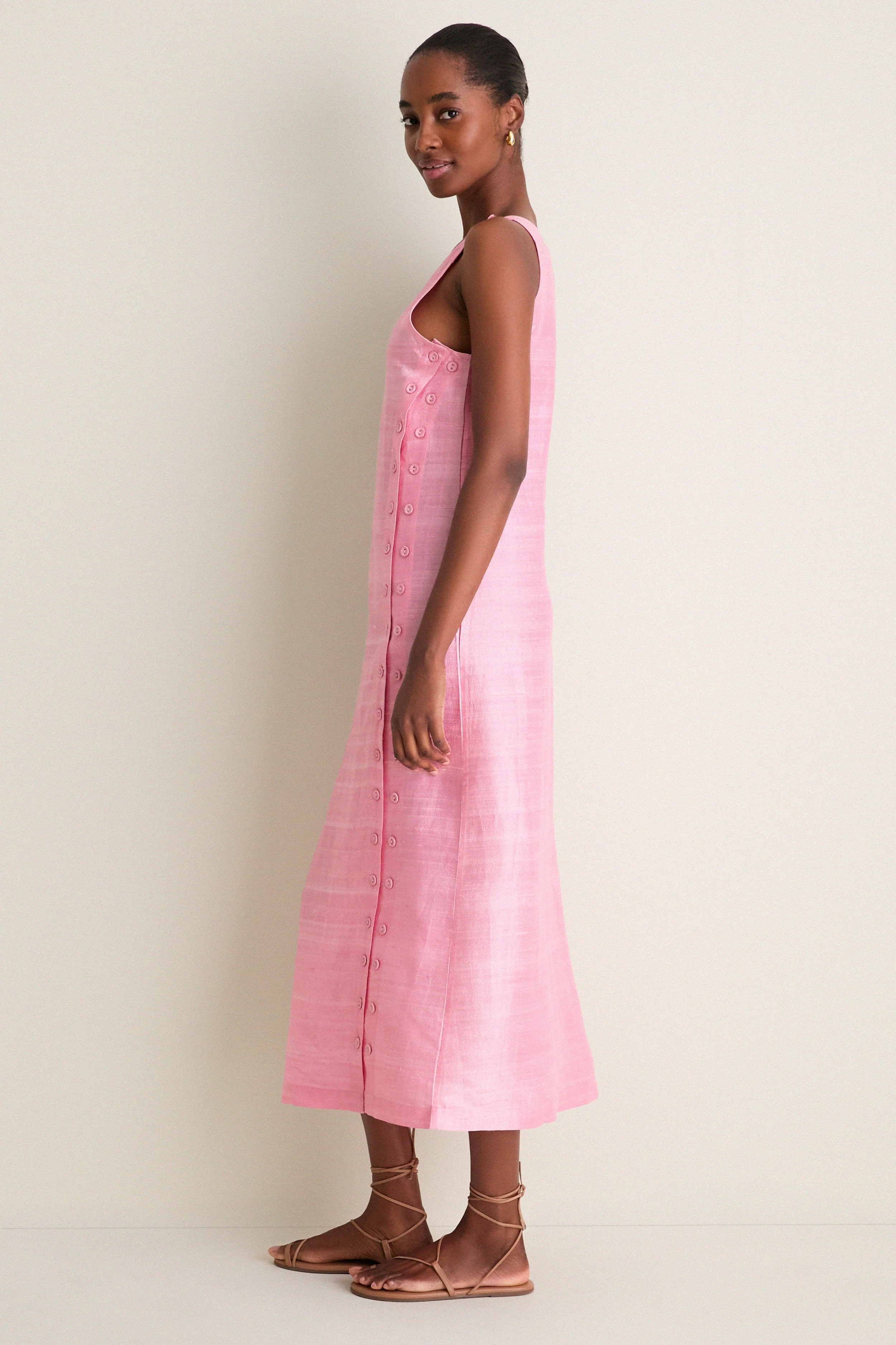 Petal Pink Palmo Midi Dress