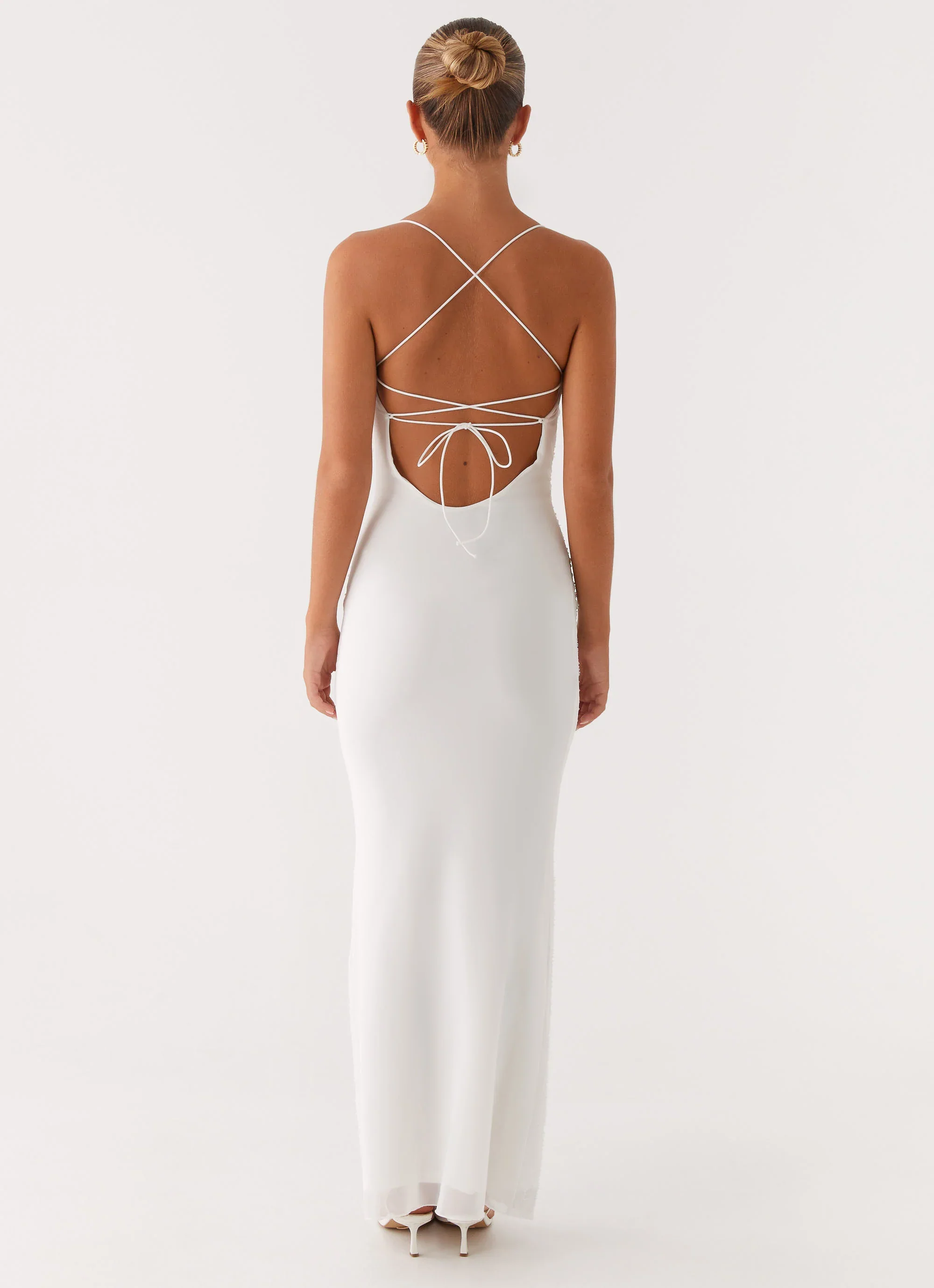 Paxton Beaded Maxi Dress - White