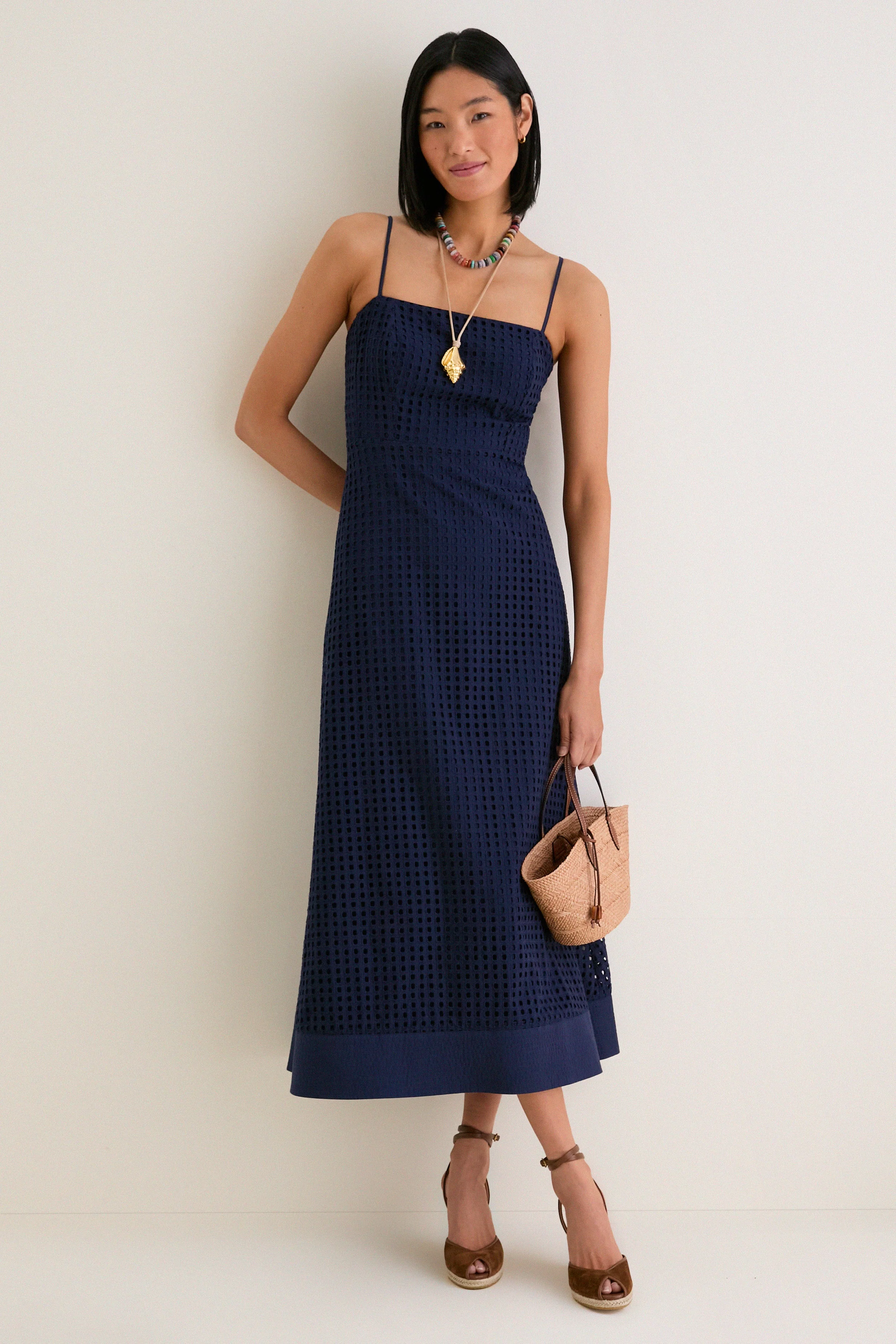 Ink Eyelet Rhea Dress