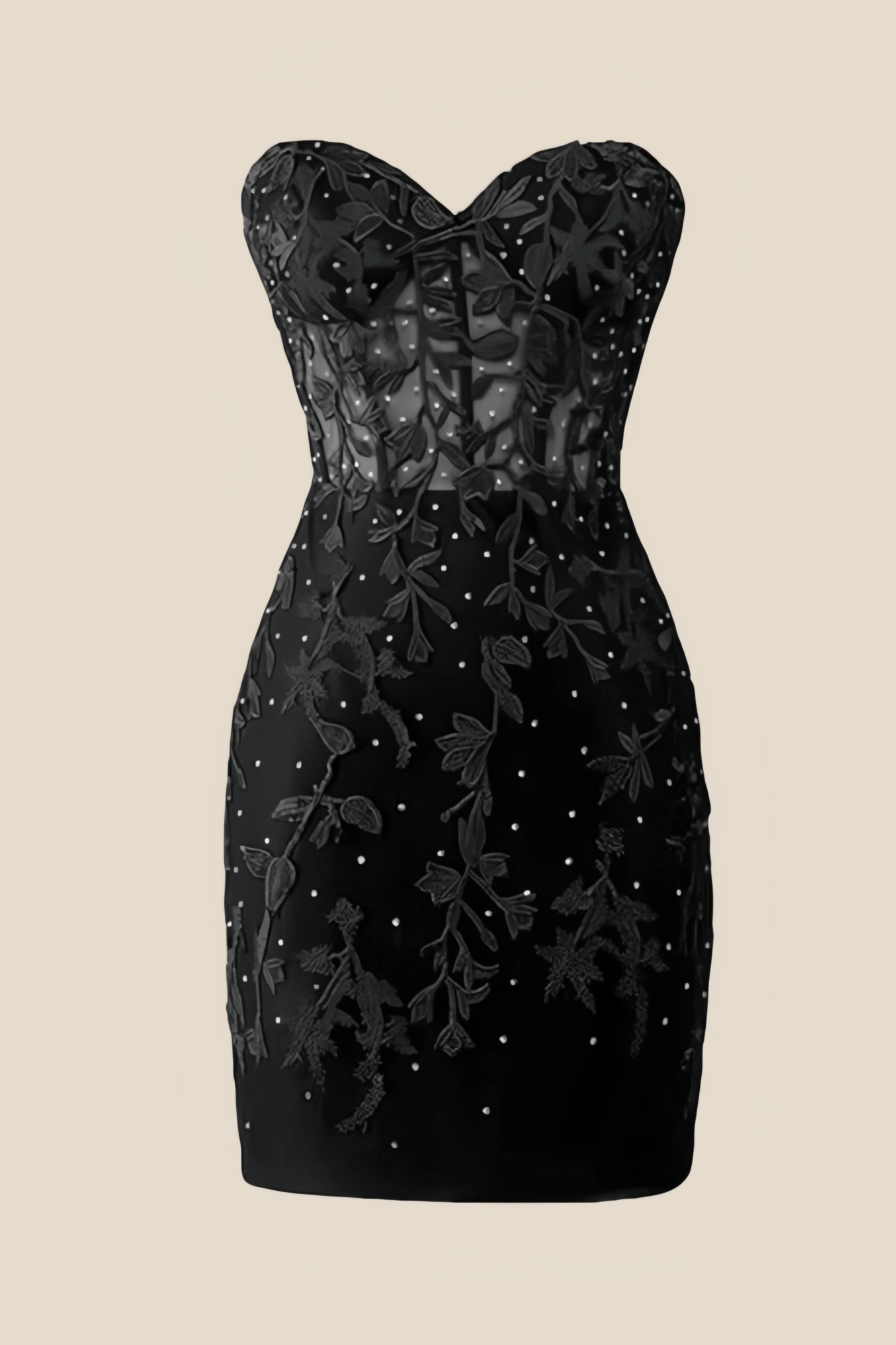 Sweetheart Orange Lace Tight Mini Dress