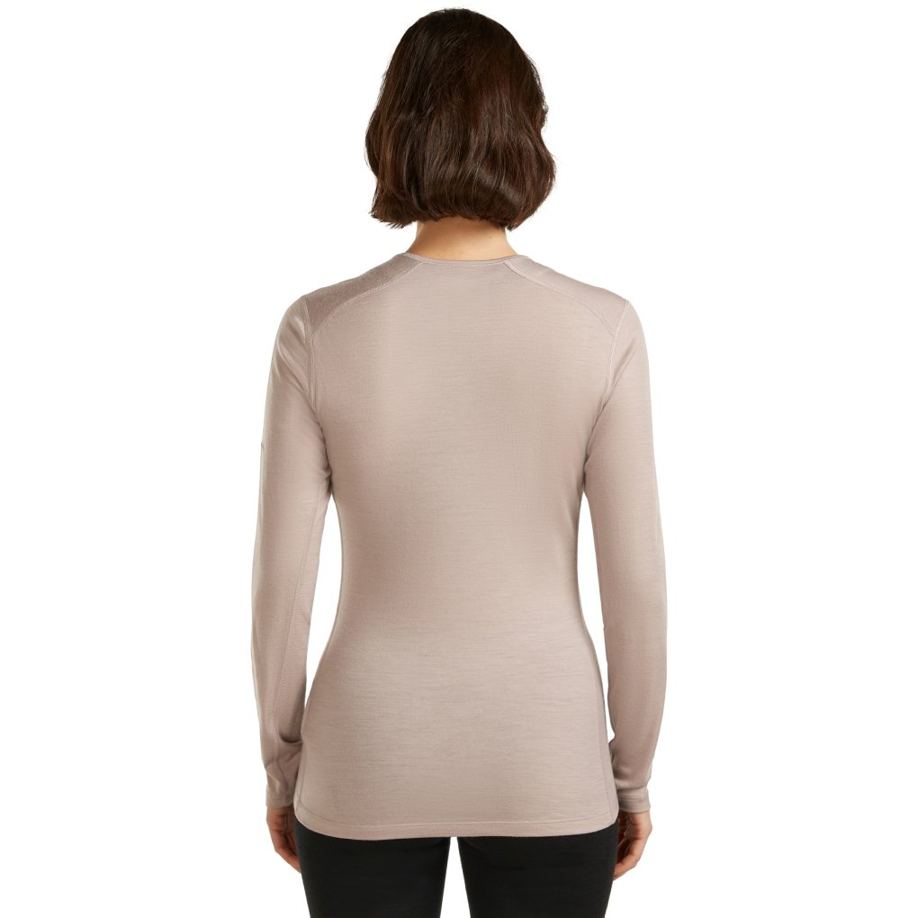 Icebreaker Merino 200 Oasis Long Sleeve Crewe Thermal Top Women - Pink Quartz