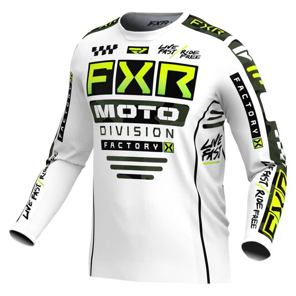 FXR PODIUM GLADIATOR 24 2024 cross jersey - White / GrayRef: FXR0460
