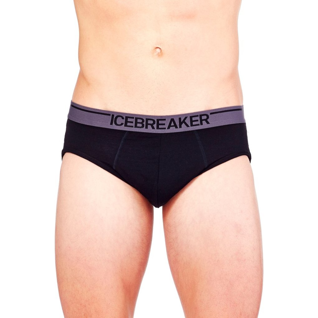 Icebreaker Merino Anatomica Briefs Men - Black/Monsoon