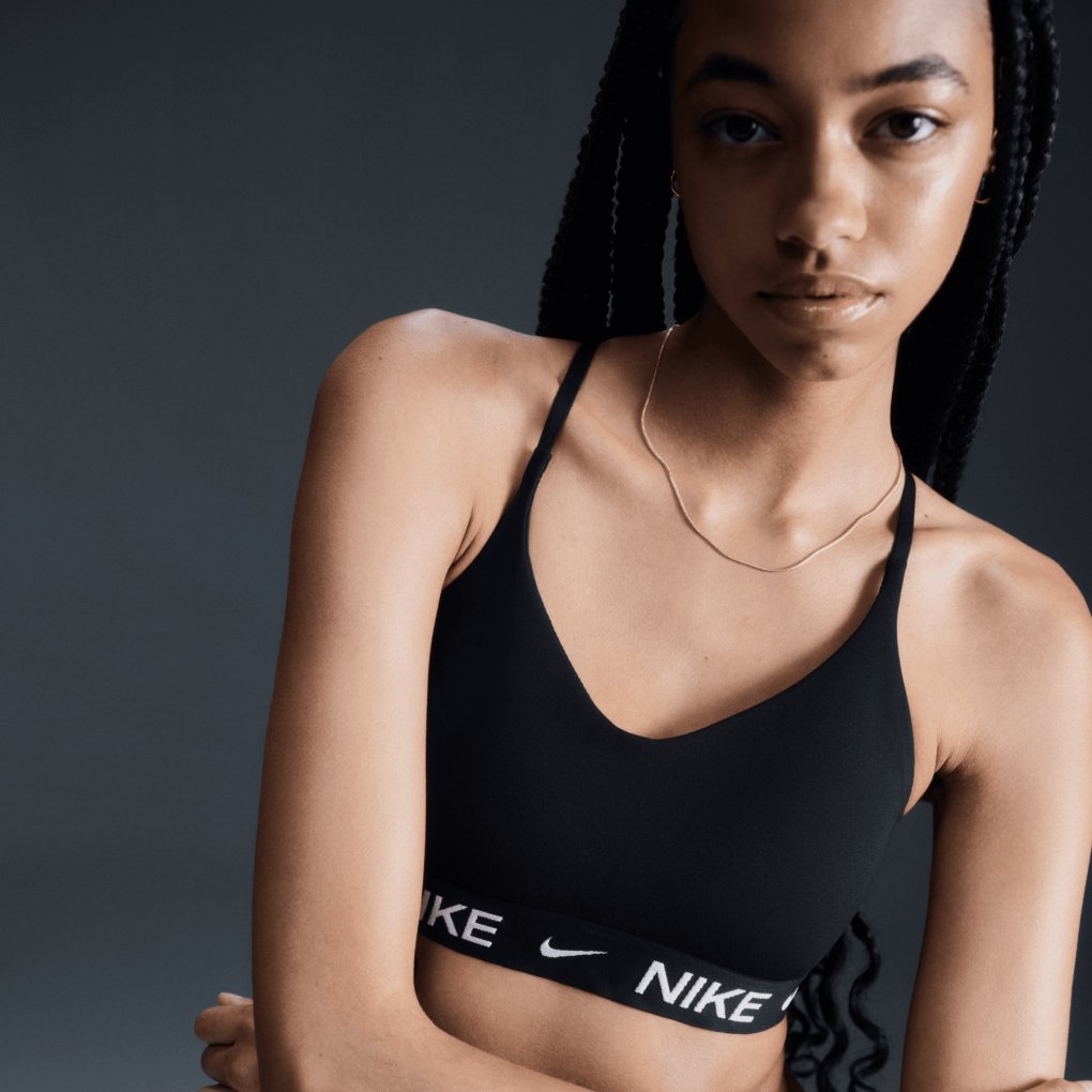 Nike Indy Light Support Padded Sports Bra Women - black/black/white FD1062-011