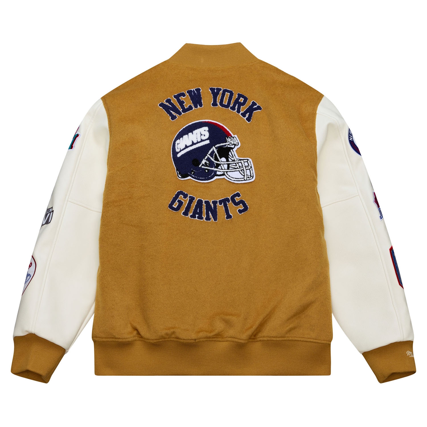 New York Giants Dusted Varsity NFL Jacket Brown/Cream