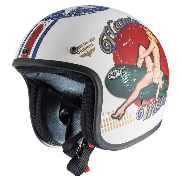 Stepcic Pinup 8 BM Premier jet helmet - WhiteRef: PE0443