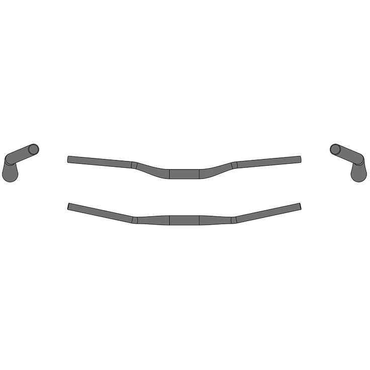 Ergotec Riser Bar 30 31.8 MTB Handlebar - Safety Level 6+ - 800mm - black matt
