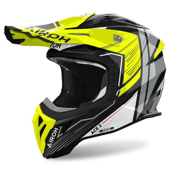 Cross Airoh Aviator Ace 2 - Engine 2025 - Yellow / BlackRef: AR1351