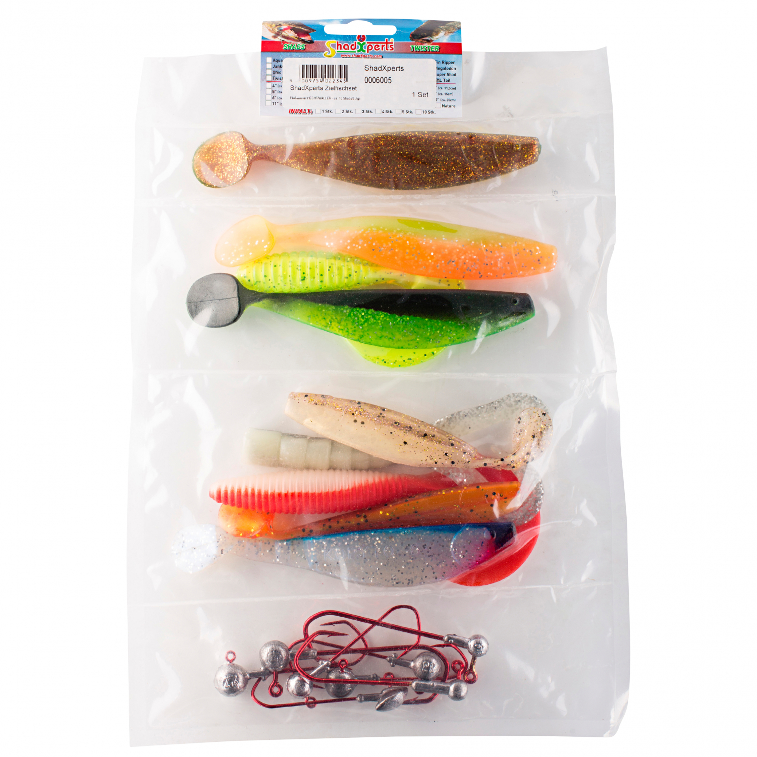 ShadXperts Shad\/Jig Head Set Flow Water Pike\/Catfish