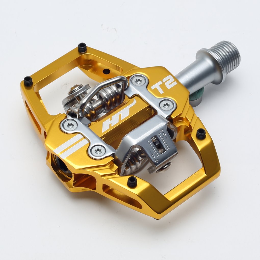 HT T2 Clipless Pedals - gold