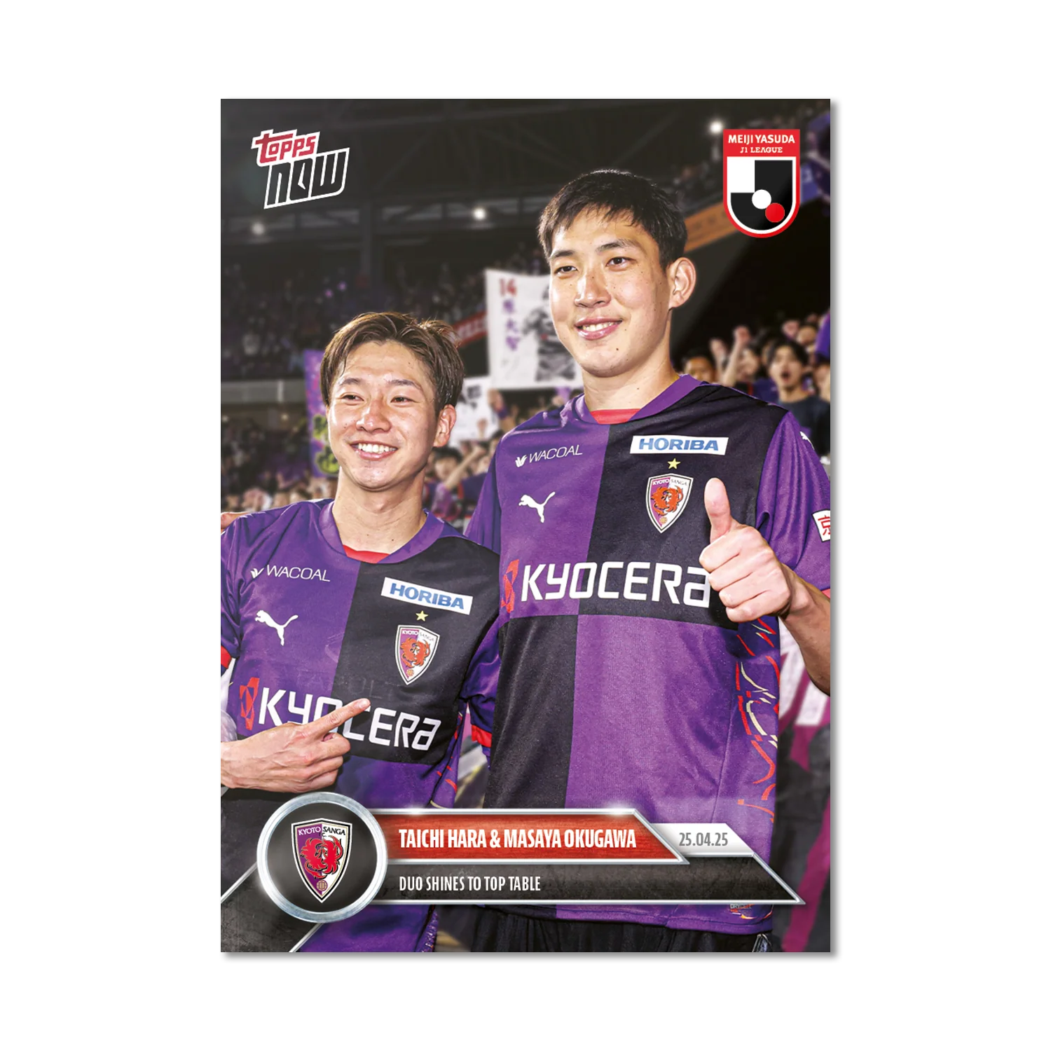 Taichi Hara & Yuya Okugawa - 2025 J.League® Topps NOW® - Card 14