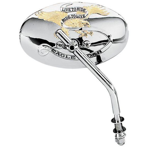 Rétroviseur Drag Specialties Live to ride reversible (l'unité) Universel - GrisRef : DRG0195 / DS302054