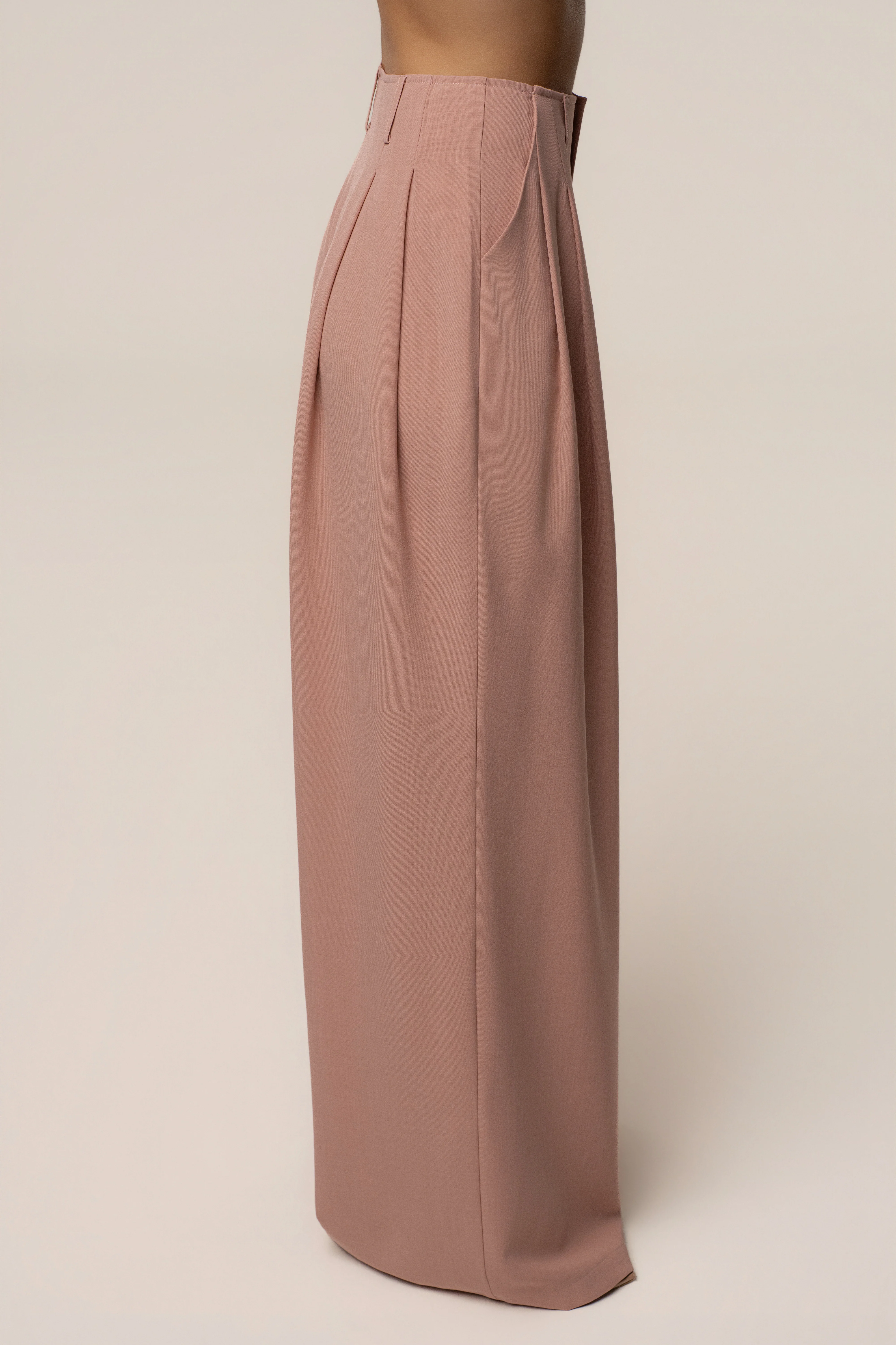 Mauve Estate Pleated Trouser
