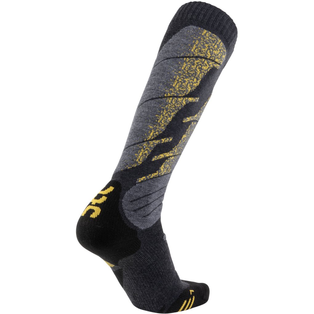 UYN Ski All Mountain Socks Men - Anthracite Melange/Yellow