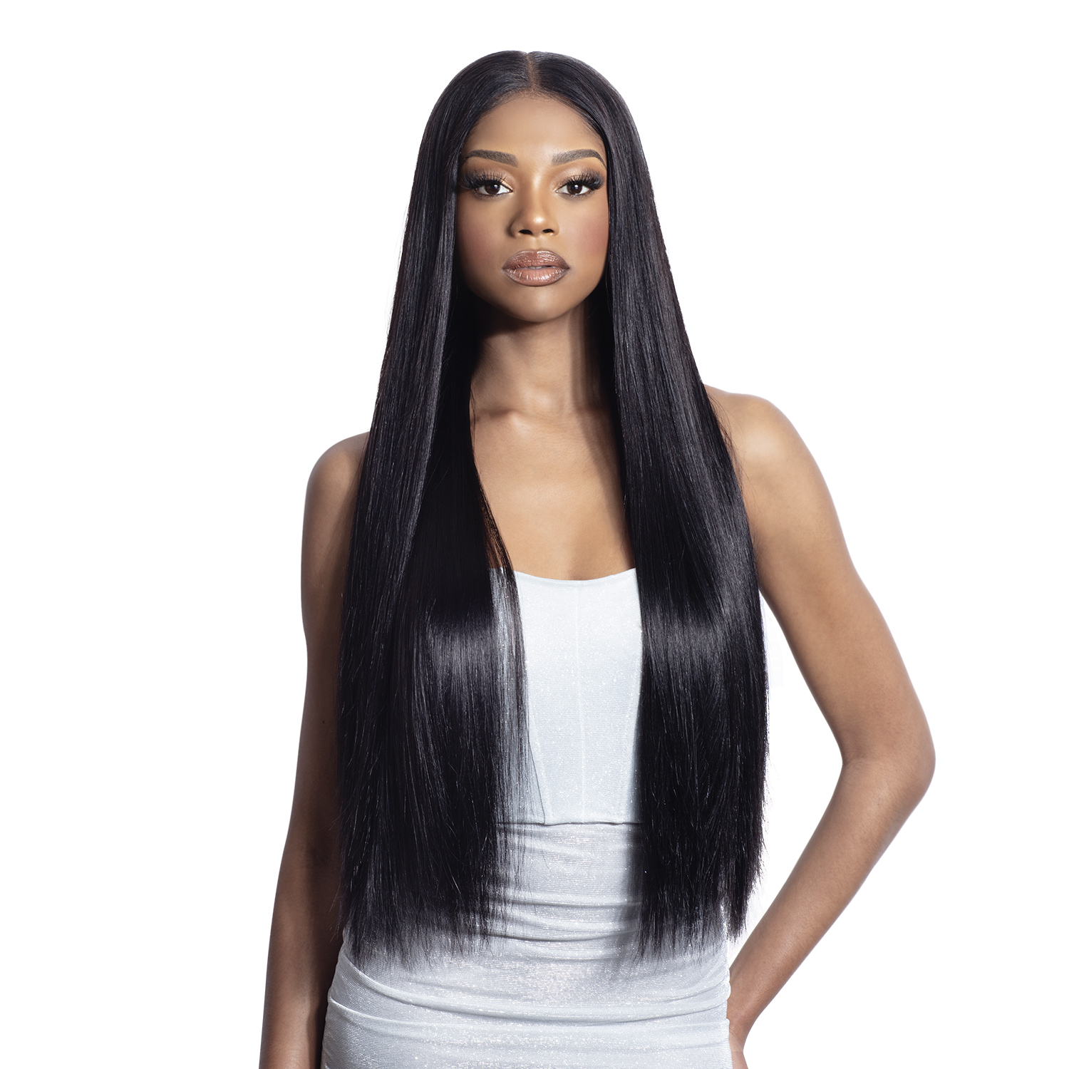 Shake-N-Go Remy Hair HD Lace Closure Glossy 4X4 Yaky Straight 12