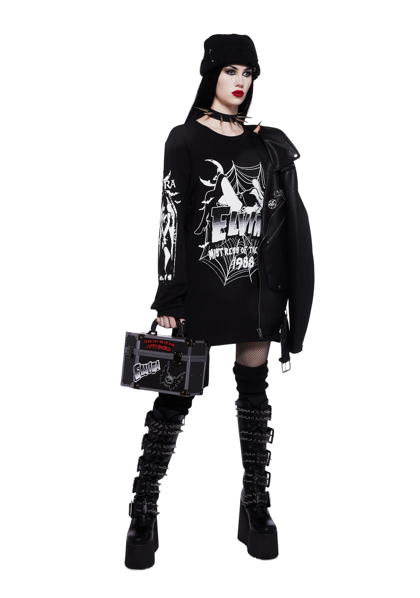 Webbed Witch Oversized Top