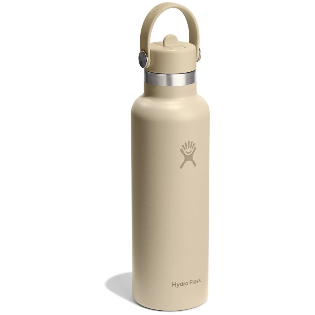 Hydro Flask 21oz Standard Mouth Insulated Bottle + Flex Straw Cap - 621ml - Oat - 2025