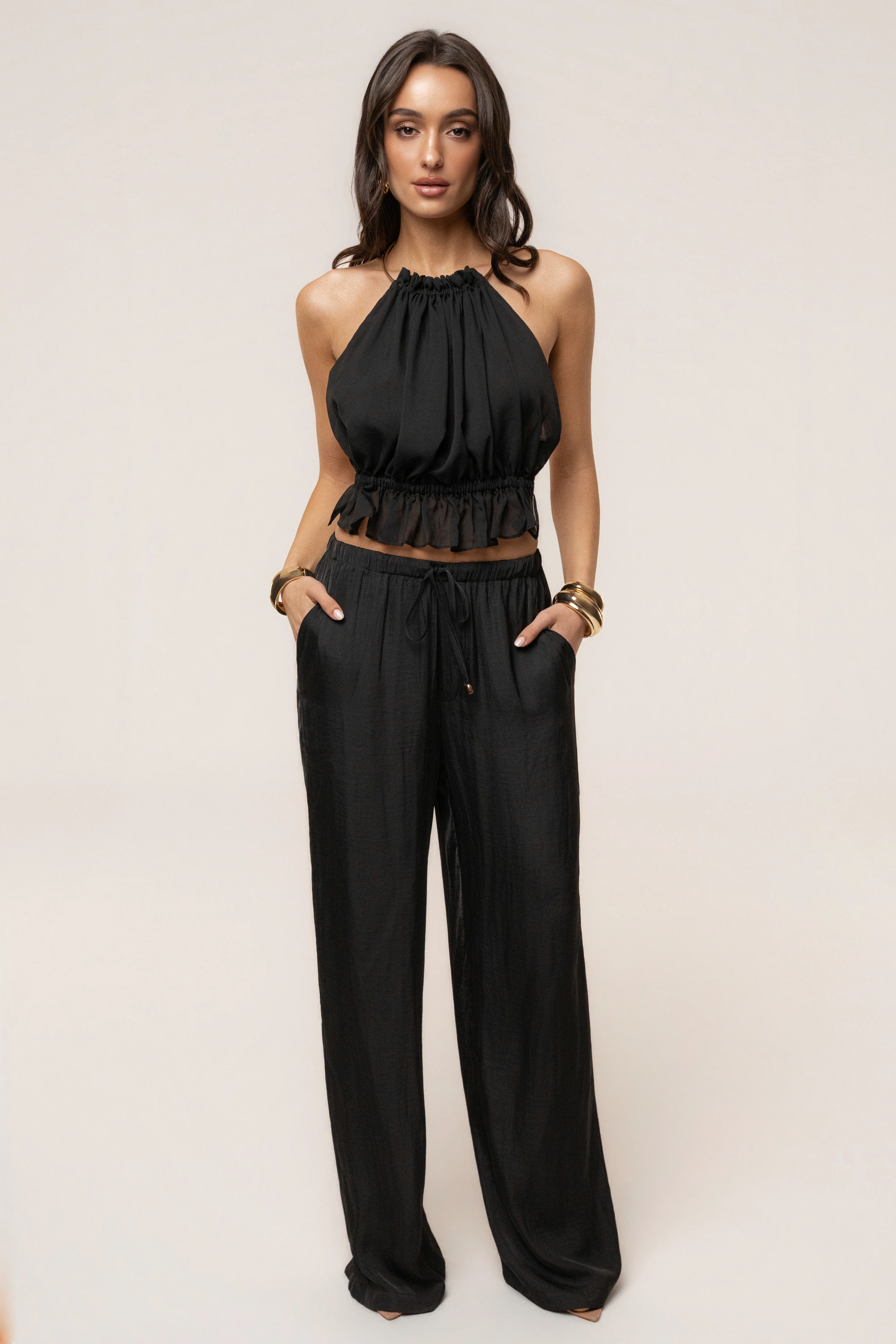 Black Seaside Glow Pants