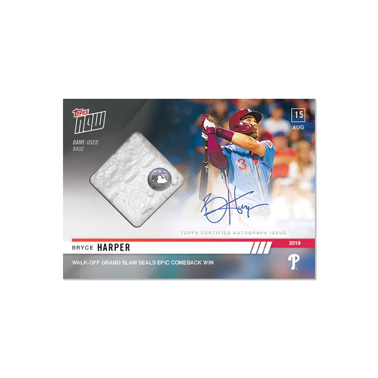 On-Card Auto Relic # to 99 - Bryce Harper - MLB TOPPS NOW® Card 690A