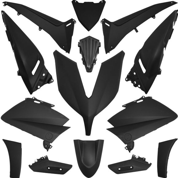 P2R matte black fairing kit (14 pieces) maxi-scooter - BlackRef: 150932