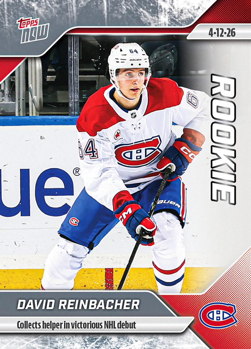 David Reinbacher - 2025-26 NHL Topps NOW® - Sticker # 148 Pack - PR: 330