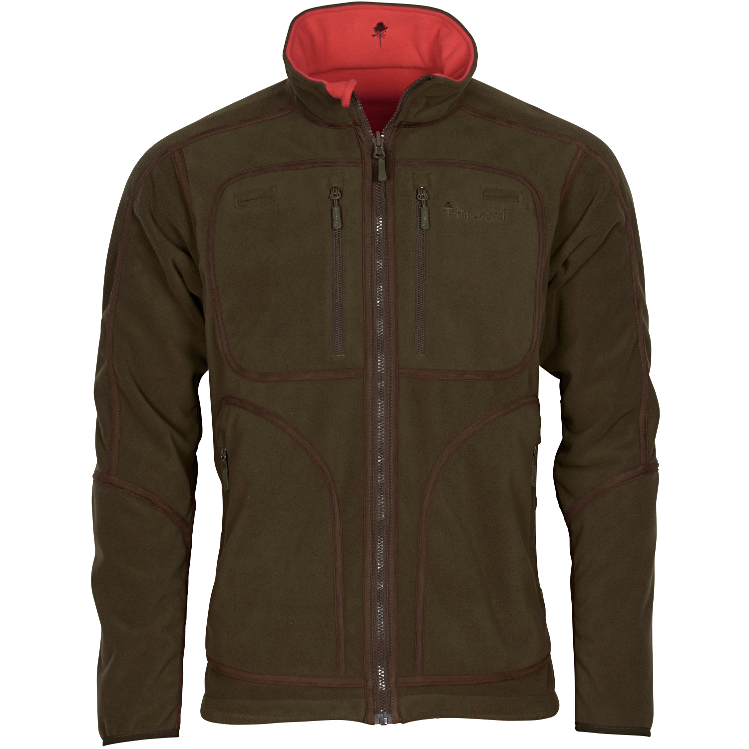 Pinewood Furudal Reversible Fleece Jacket Men (H.Brown\/Red)