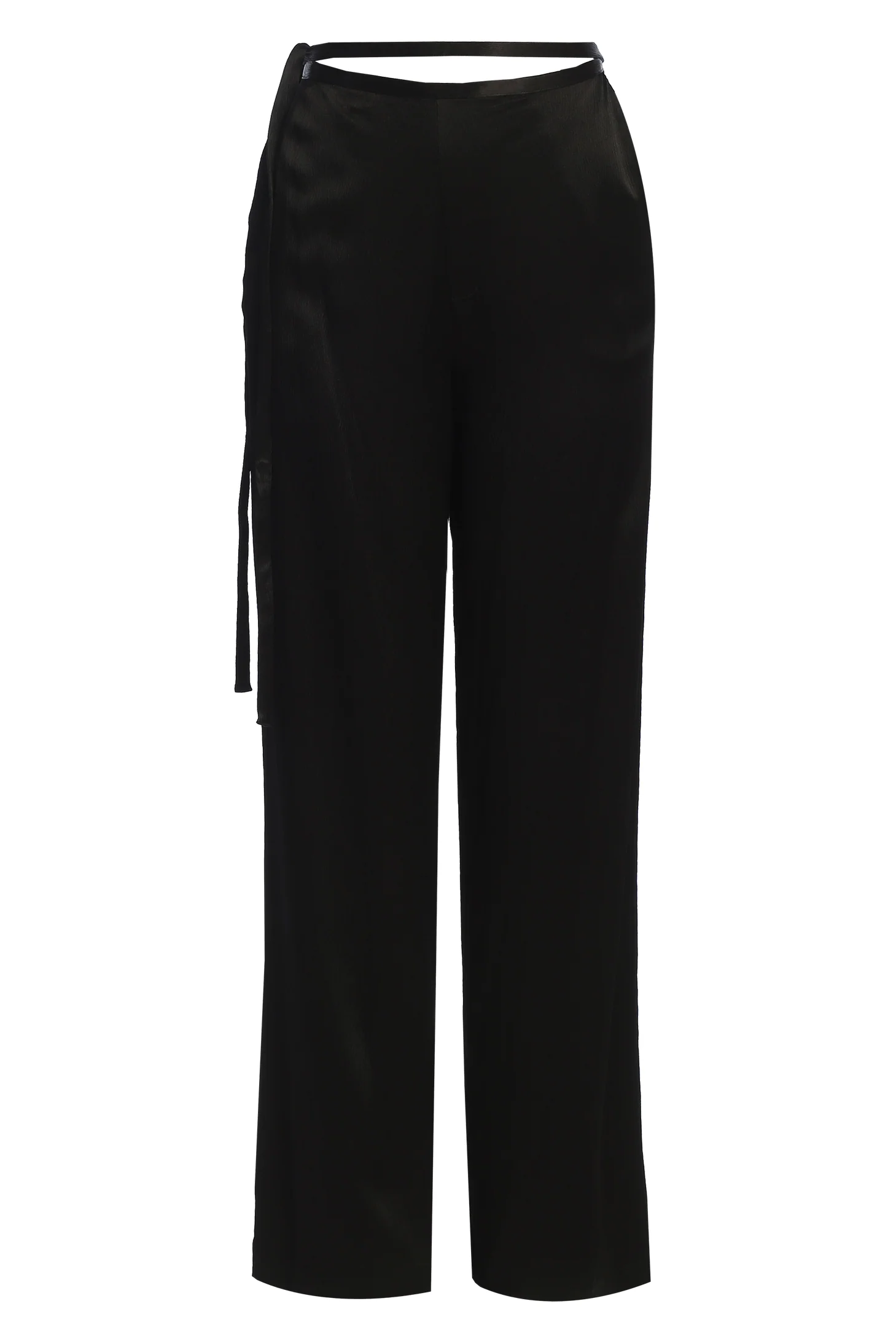 Black Deserae Satin Pants