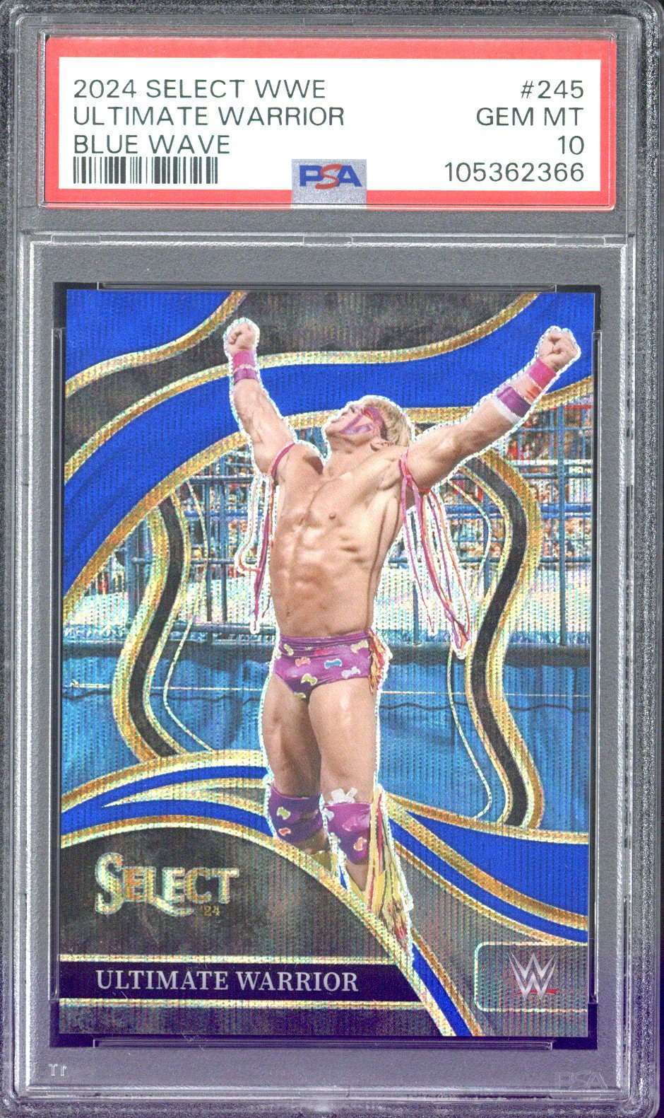 2024 Panini Select WWE Ultimate Warrior Blue Wave /49 #245 PSA 10