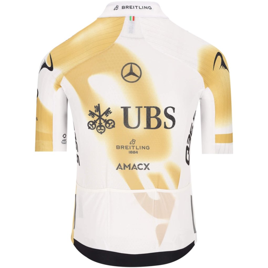Q36.5 Gregarius Pro Team Off-Road Short Sleeve Jersey Men - gold-white