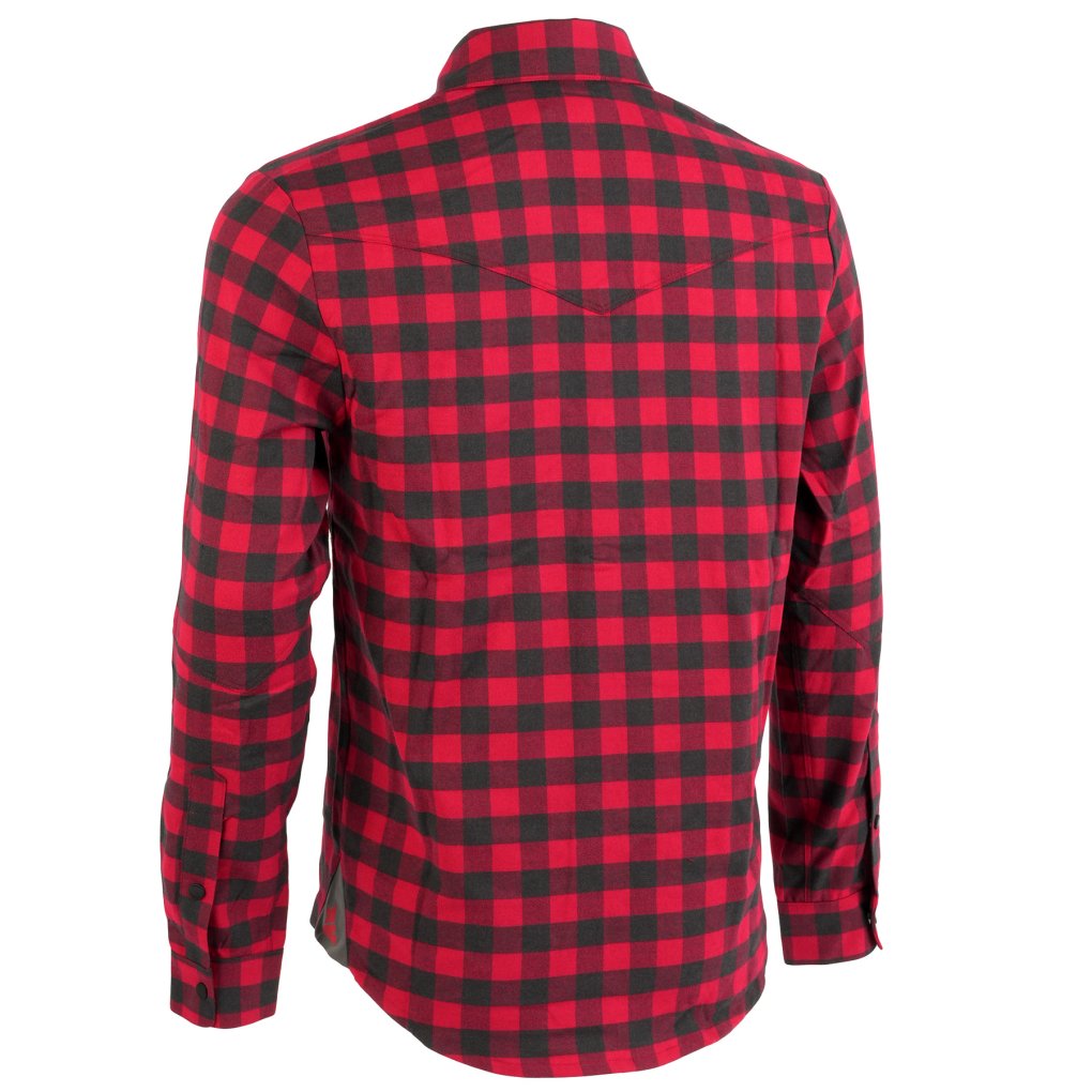 Zimtstern Timbaz Long Sleeve Flannel-Shirt Men - Jester Red/Pirate Black