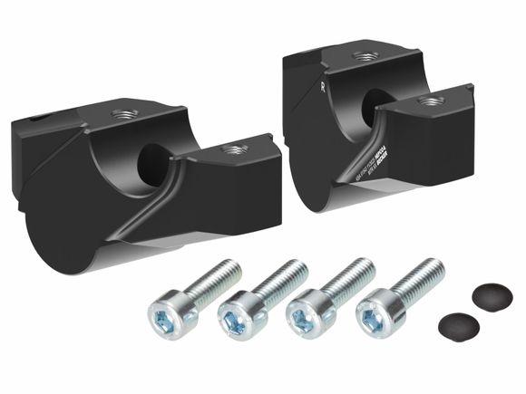 Hepco & Becker handlebar riser with offset 30 mm high and 25 mm back - blackRef : HBE02980A / 42454551 00 01
