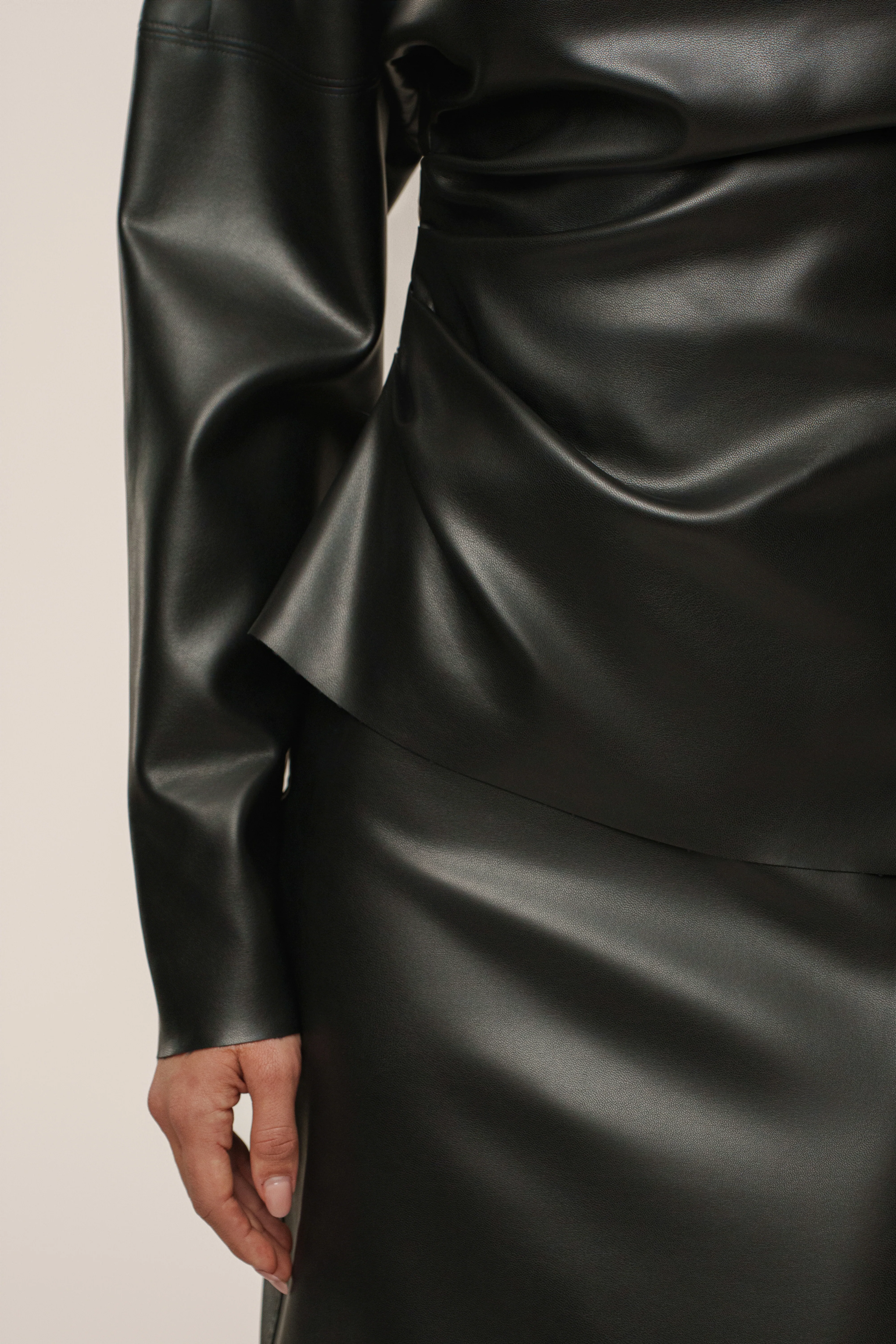 Black Demi One Shoulder Top