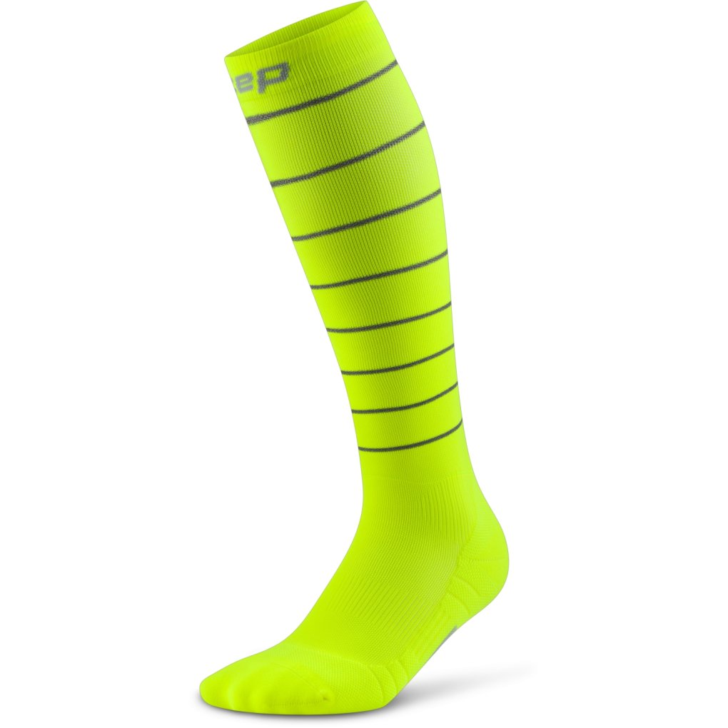 CEP Pro Run Reflective Tall Compression Socks Men - neon yellow