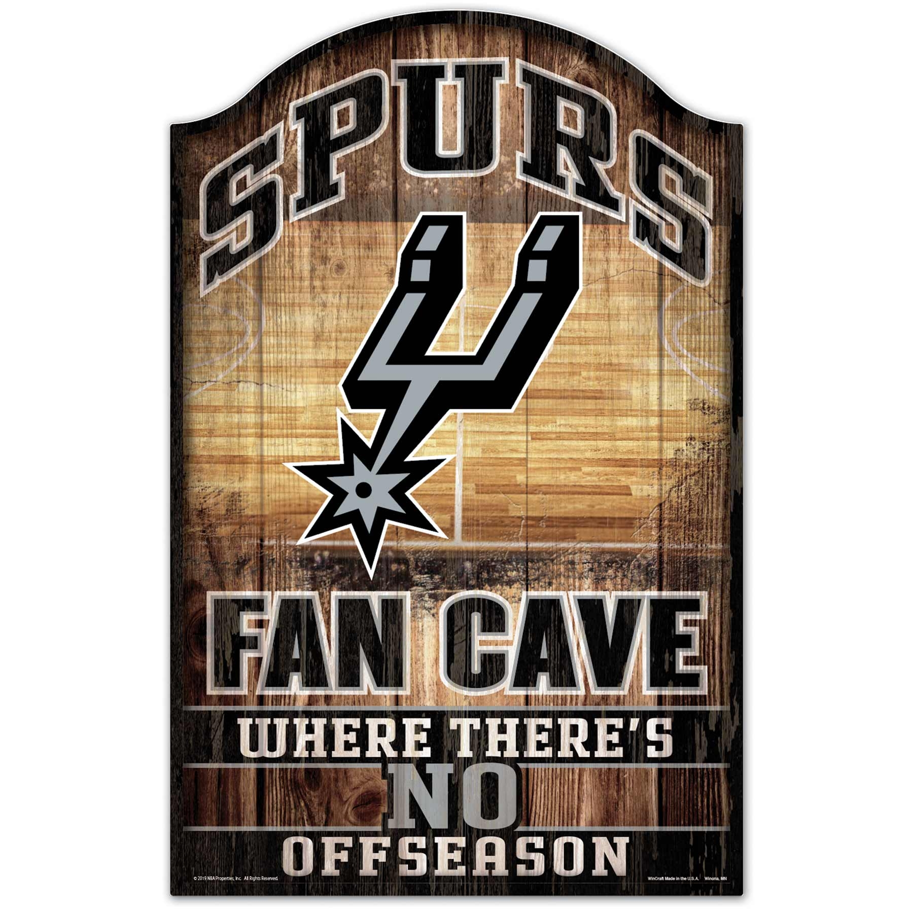 San Antonio Spurs WinCraft NBA Fan Cave Wood Sign