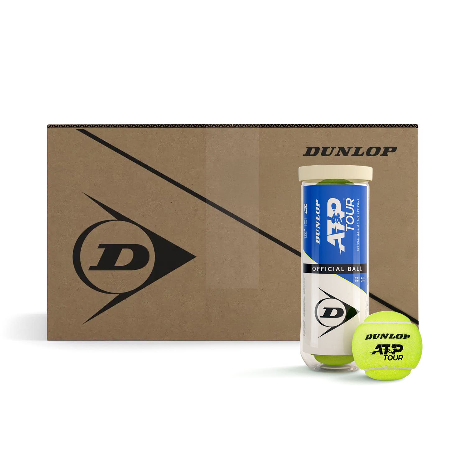 BOX OF 24 CANS X 3 BALLS DUNLOP ATP TOUR 3PET