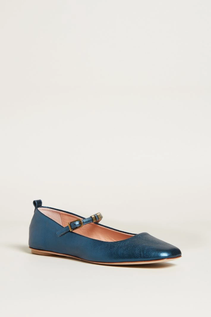 Ballerinas with details - BLUE