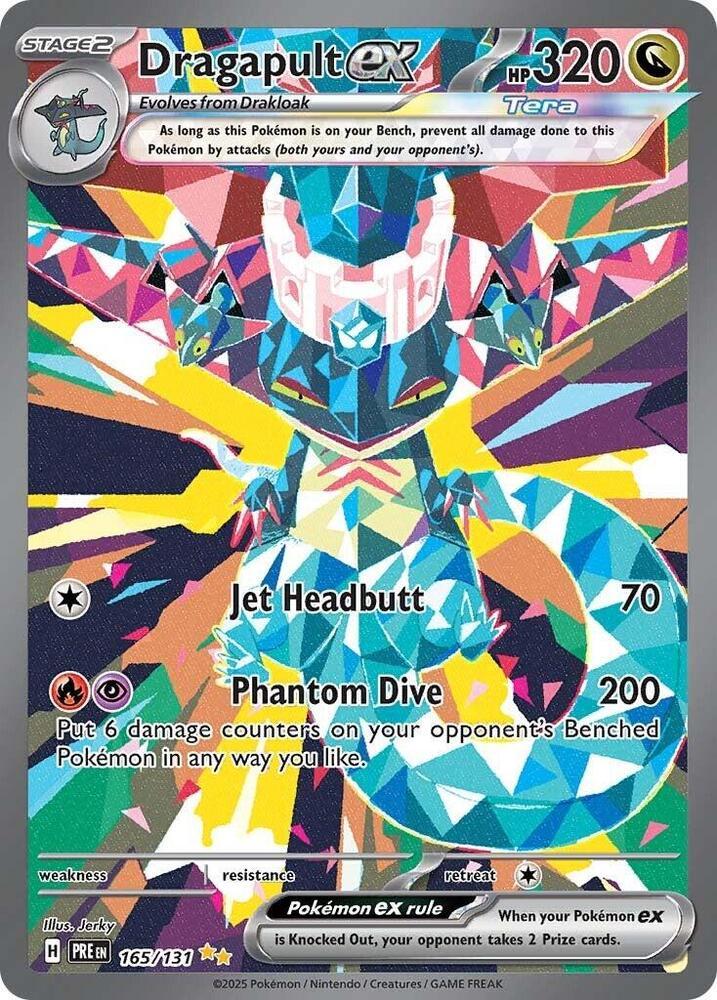 Pokemon SV: Prismatic Evolutions 165/131 Dragapult ex Near Mint