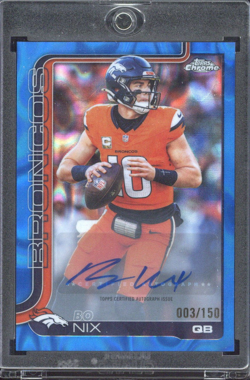 2025 Topps Chrome Bo Nix Autograph /150