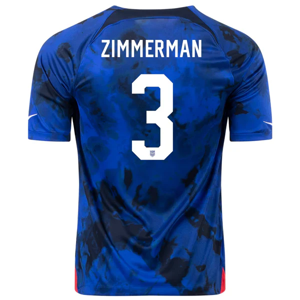 United States Walker Zimmerman Away Jersey 22/23 (Bright Blue/White)