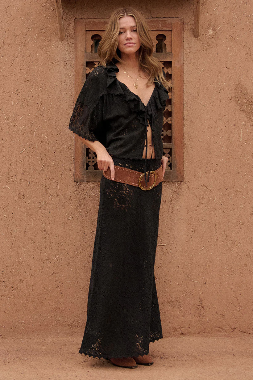 Lux Lisbon Lace Maxi Skirt