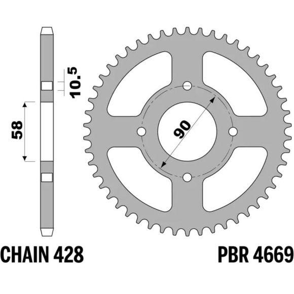 Crown PBR steel C45 standard 4669 - 428Ref: Pbr01503A / 1149510001