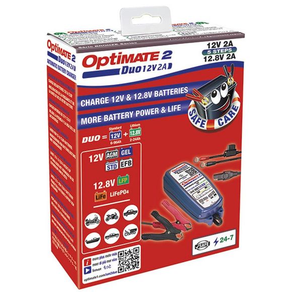 Chargeur de batterie Tecmate OPTIMATE 2 DUO TM550 UniverselRef : TC0056 / TM550