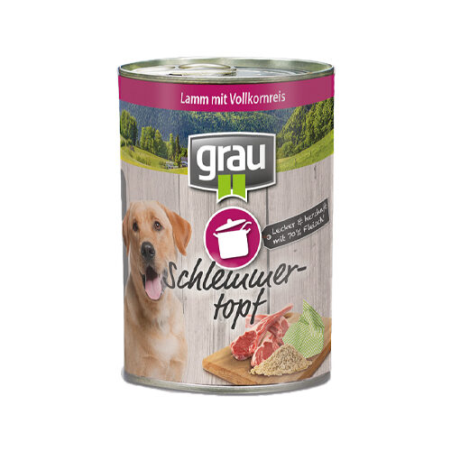 Grau Adult Dog Food - Lamb with Whole Wheat Rice - Tin - 6 x 400g