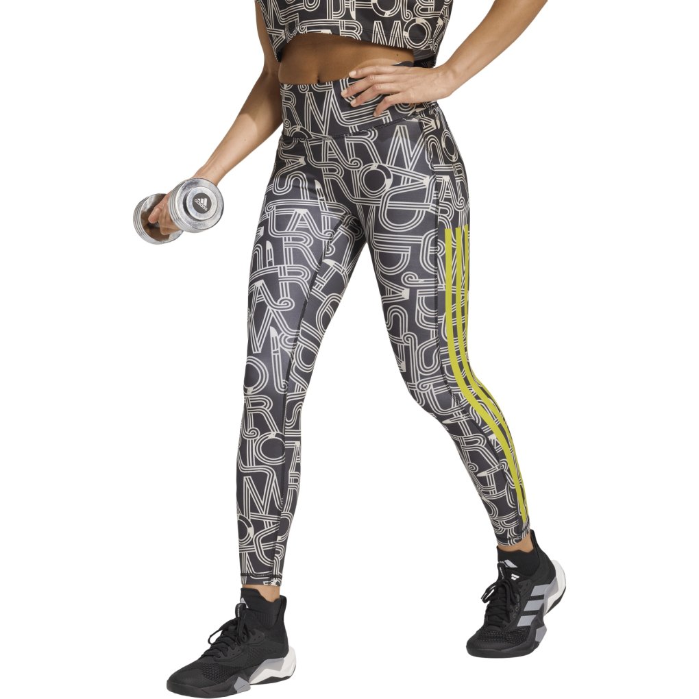 adidas Farm Leggings Women - black/crystal linen/unity lime KD4626